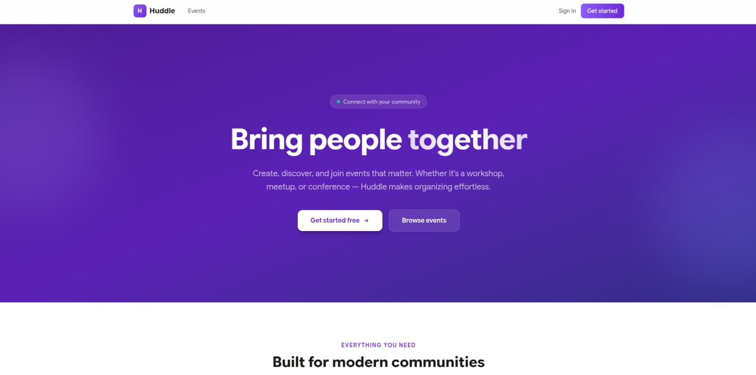 Huddle project preview